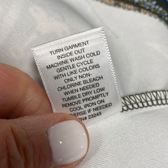 New York & Company Olive Print Bell Sleeve Dress Size Small - Picture 7 of 7